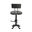 August Tractor Seat Barstool with Back In Black