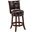 Augusta 24 Inch Swivel Counter Stool In Cappuccino And Dark Brown Faux Leather