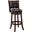 Augusta 29 Inch Swivel Bar Stool In Cappuccino And Dark Brown