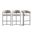 Augusta Barstool Set of 3 In Light Grey