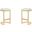 Aura Bar Stool in White and Polished Brass (Set of 2)