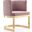 Aura Dining Chair in Blush and Polished Brass