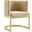 Aura Dining Chair in Sand and Polished Brass
