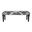 Aura Geometric Hand-Made Wood/Cotton Accent Bench In Black and Gray