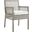 Aura Gray and White Outdoor Patio Wicker Rattan Dining Arm Chair