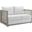 Aura Gray and White Outdoor Patio Wicker Rattan Loveseat