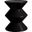 Aura Modern Plastic Side End Table For Indoor Or Outdoor Use In Black