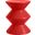 Aura Modern Plastic Side End Table For Indoor Or Outdoor Use In Red