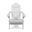 Aurascape Outdoor Acacia Wood Foldable Adirondack Chair In White