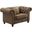 Aurelia Brown Linen Chair