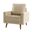 Aurelian Genuine Leather Armchair In Beige