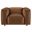 Auren Upholstered Vegan Leather Modular Armchair In Coffee