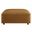 Auren Upholstered Vegan Leather Ottoman In Camel