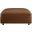 Auren Upholstered Vegan Leather Ottoman In Coffee