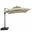Aurora 10 Foot Square Umbrella In Double Top In LED Bulb and Control In Beige