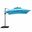 Aurora 10 Foot Square Umbrella In Double Top In LED Bulb and Control In Teal