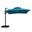 Aurora 10 Foot Square Umbrella In Double Top In LED Bulb and Control In Teal