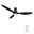 Aurora 52 Inch 3-Blade Flush Mount Smart Ceiling Fan with LED Light and Remote In Black