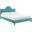 Aurora Performance Velvet Full Bed In Teal