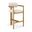 Aurum Linen Textured Fabric Upholstered Counter Stool In Beige