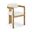 Aurum Linen Textured Fabric Upholstered Dining Chair Set of 2 In Cream