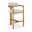 Aurum Vegan Leather Upholstered Counter Stool In Beige
