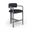 Aurum Vegan Leather Upholstered Counter Stool In Black
