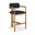 Aurum Vegan Leather Upholstered Counter Stool In Black