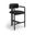Aurum Vegan Leather Upholstered Counter Stool In Black