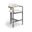 Aurum Vegan Leather Upholstered Counter Stool In Cream