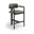 Aurum Vegan Leather Upholstered Counter Stool In Green