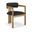 Aurum Vegan Leather Upholstered Dining Chair Set of 2 In Black