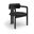 Aurum Vegan Leather Upholstered Dining Chair Set of 2 In Black