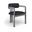 Aurum Vegan Leather Upholstered Dining Chair Set of 2 In Black