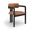 Aurum Vegan Leather Upholstered Dining Chair Set of 2 In Cognac