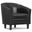 Austin Tub Vegan Faux Leather Chair In Black