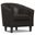 Austin Vegan Faux Leather Tub Chair In Brown