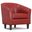 Austin Vegan Faux Leather Tub Chair In Red