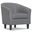 Austin Vegan Faux Leather Tub Chair In Stone Grey