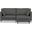 Ava Woven Performance Fabric 76 Inch Sofa and Ottoman Set In Pebble Grey