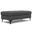 Ava Woven Performance Fabric Large Rectangular Ottoman In Pebble Grey