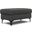 Ava Woven Performance Fabric Ottoman In Pebble Grey