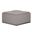 Avalon Linen Look Fabric Square Coffee Table Storage Ottoman In Cloud Grey
