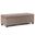 Avalon Linen Look Fabric Storage Ottoman Bench In Fawn Brown