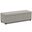Avalon Polyester Linen Fabric Extra Large Storage Ottoman Bench In Cloud Grey