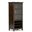 Avalon Solid Wood High Storage Wine Rack Cabinet In Dark Tobacco Brown