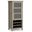Avalon Solid Wood High Storage Wine Rack Cabinet In Distressed Grey