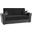 Avalon Upholstered Convertible Loveseat with Storage In Black