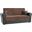 Avalon Upholstered Convertible Loveseat with Storage In Brown