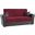 Avalon Upholstered Convertible Loveseat with Storage In Burgundy